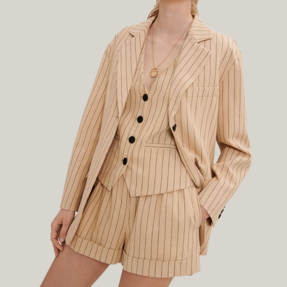 Belted striped jacket Maje - Picture 8 of 8